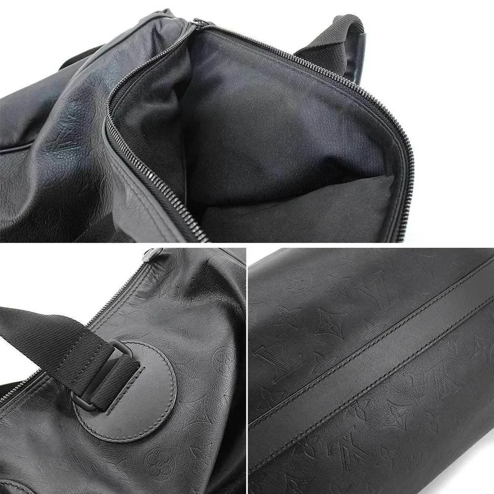 Louis Vuitton Monogram Shadow Speedy Bandouliere 40 Shoulder Bag Noir Black